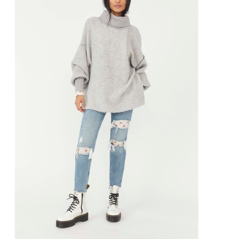 🎉LAST CHANCE🎉 NWT Free People Milo Pullover / Heather Grey - Picture 2 of 10